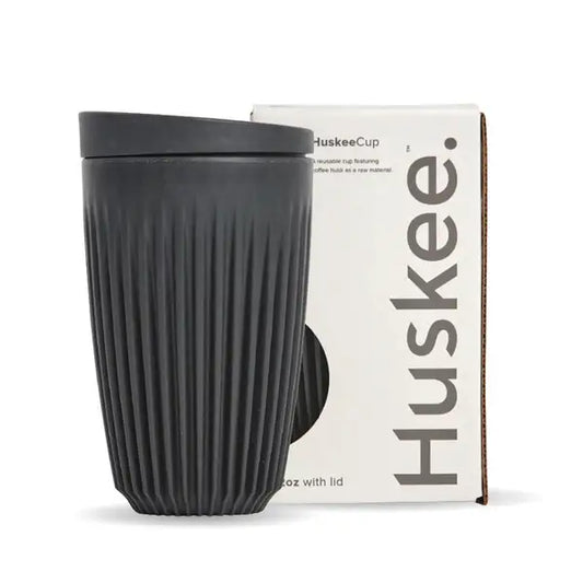 12oz HuskeeCup and lid (x12) - charcoal