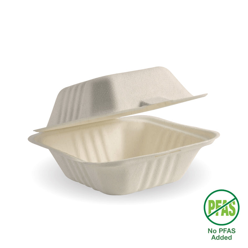 15x15x8cm (6x6") clamshell - natural