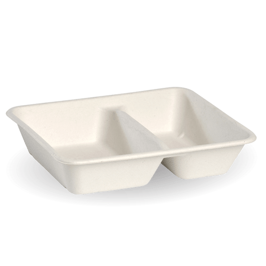 Baza me 2 ndarje - 240x180x50mm - 530/380ml - e bardhë