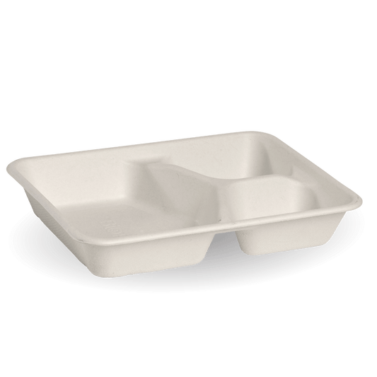 Baza me 3 ndarje - 240x180x40mm - 530/150/150ml - e bardhë