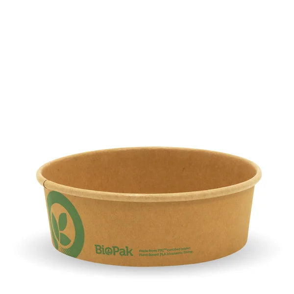 500 ml BioBowl i vogël - kraft-look i printuar