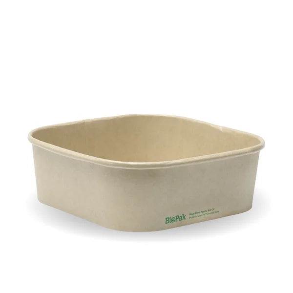 Enë katrore 1000 ml me rreshtim (320 gsm), Përzierje FSC, Kraft- 300 copë/karton - kraft