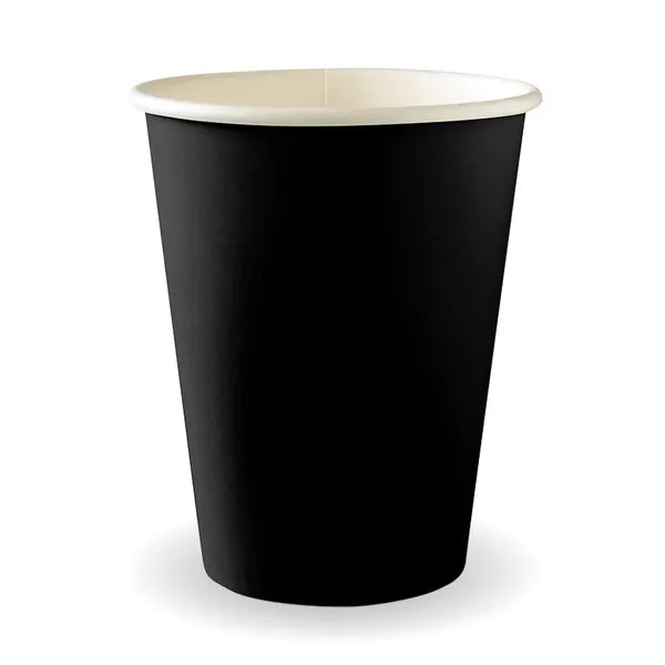 390ml / 12oz (90mm) BioCup me një mur ujor - e zezë