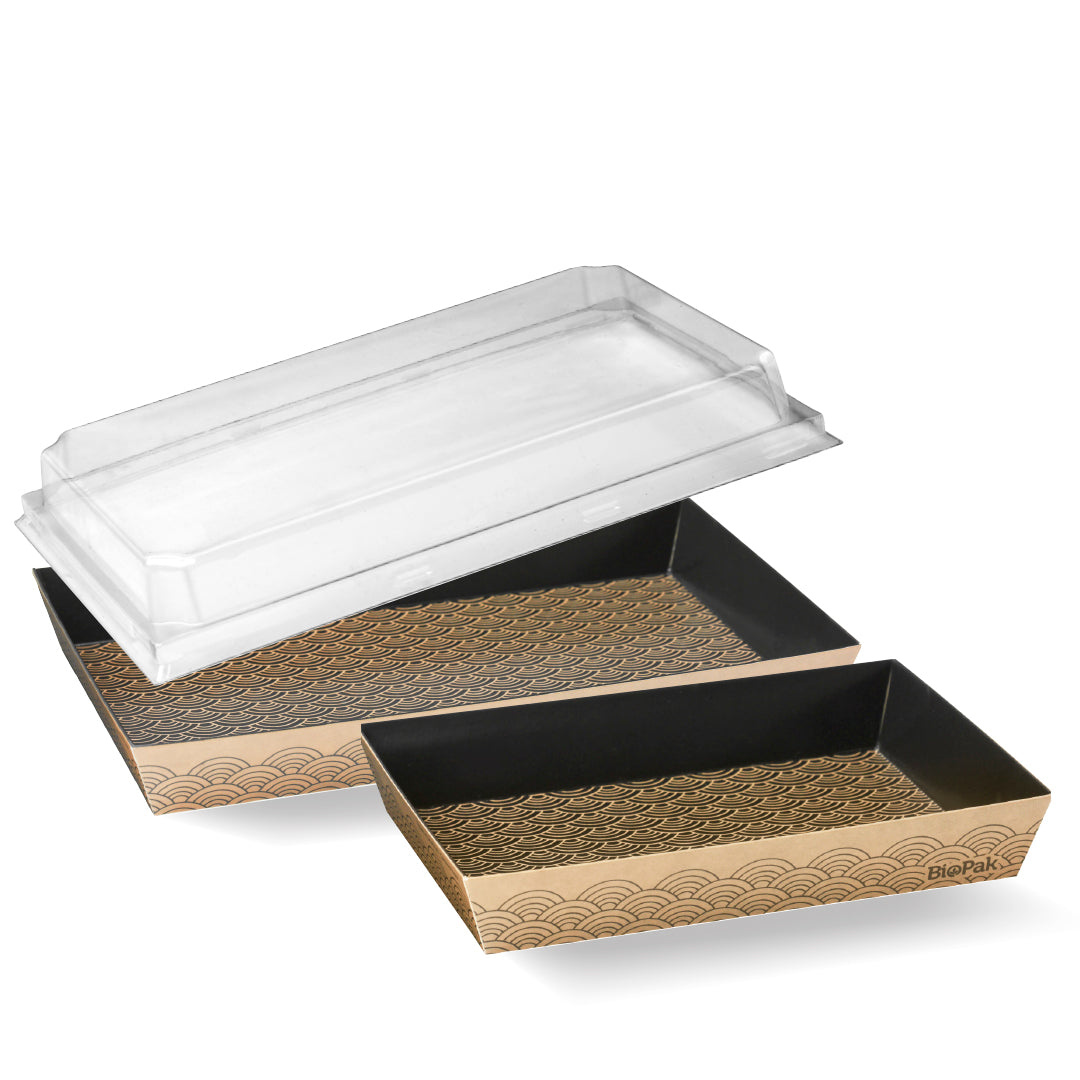 BIOBOARD SUSHI TRAYS AND LIDS - NEW