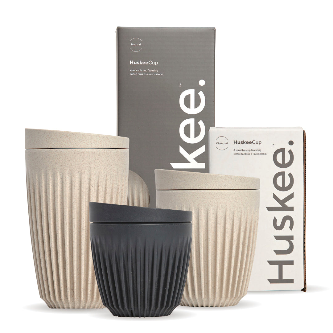 HUSKEE REUSABLE CUPS AND LIDS - NEW