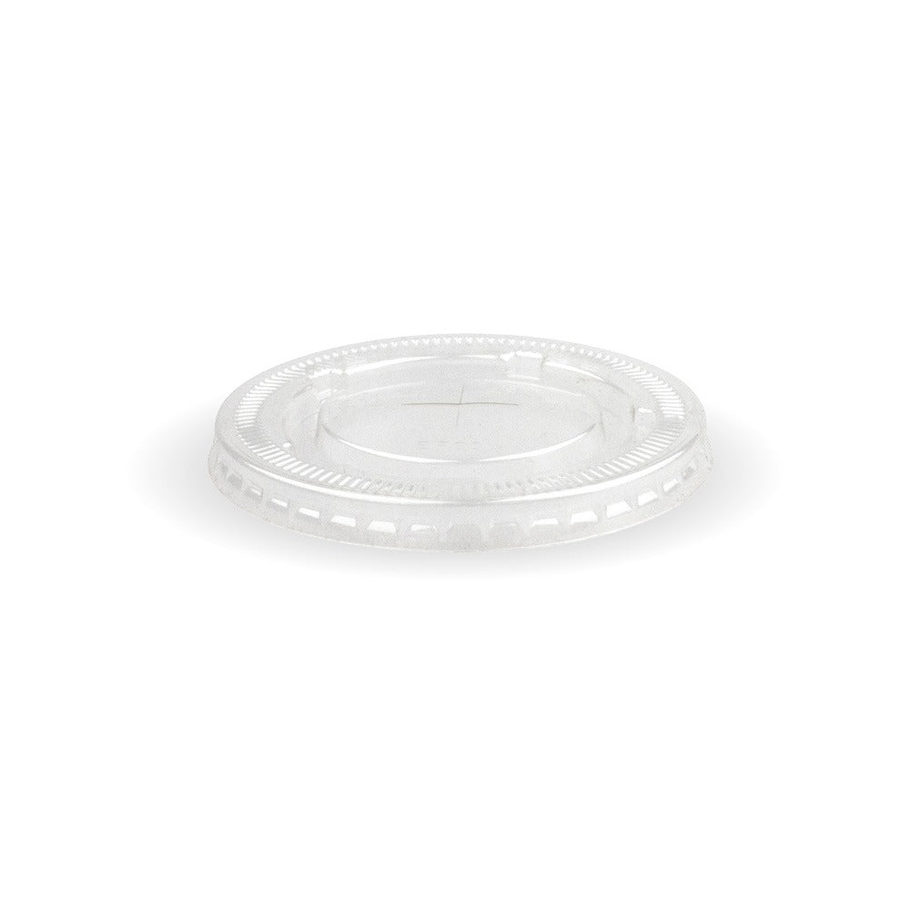 90mm PET large lid - straw slot - clear [1000 PER CARTON]