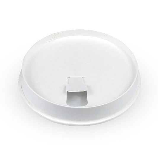 90mm small flat paper lid - white [1000 PER CARTON]