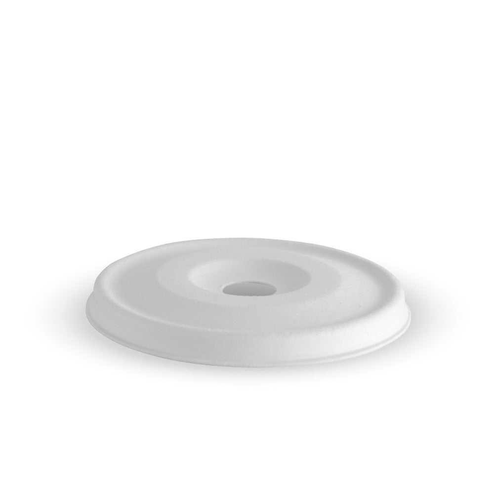 90mm BioCane flat lid - white [1000 PER CARTON]