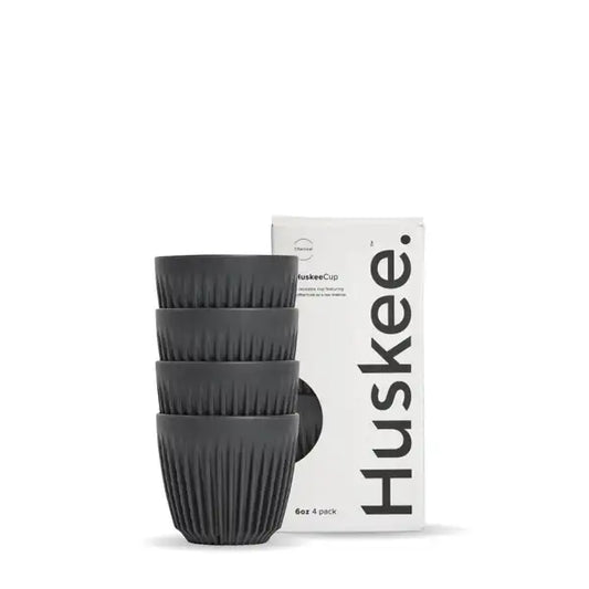 6oz HuskeeCup 4-pack (x12) - charcoal [48 PER CARTON]