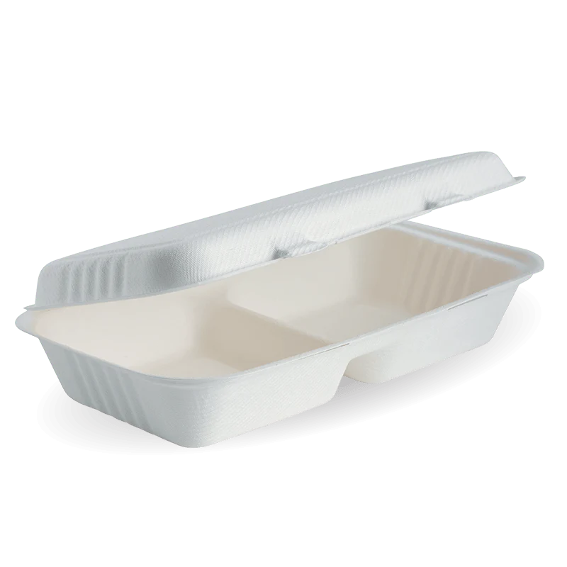 28x16x7cm (11.6x6x3") clamshell - white [100 PER CARTON]