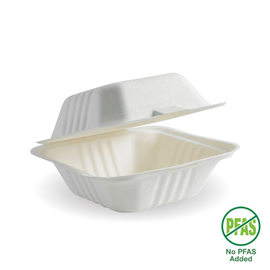 15x15x8cm (6x6") clamshell - white (500)