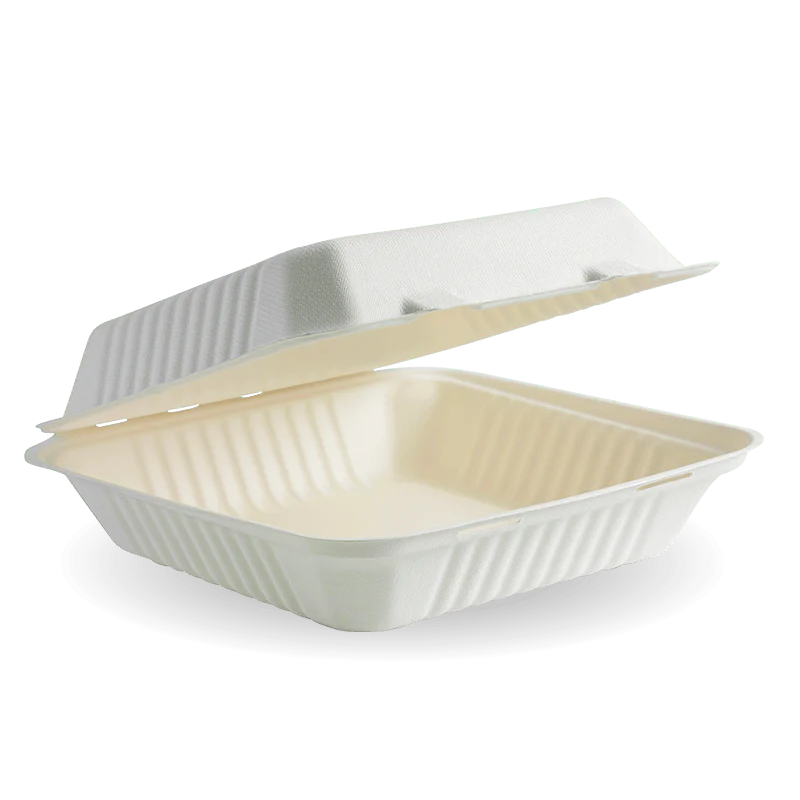 23x23x8cm (9x9x3") clamshell - white [200 PER CARTON]