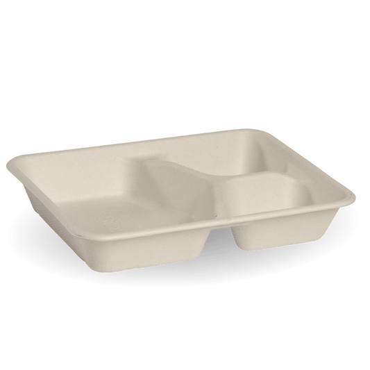 3 compartment base - white