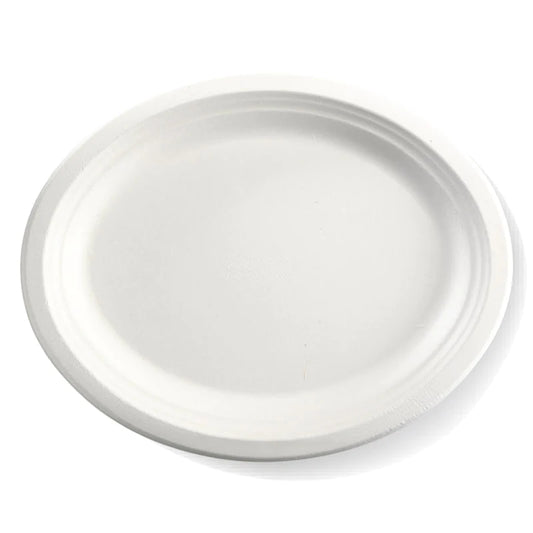 32x25cm (12.5x10") oval plate - white