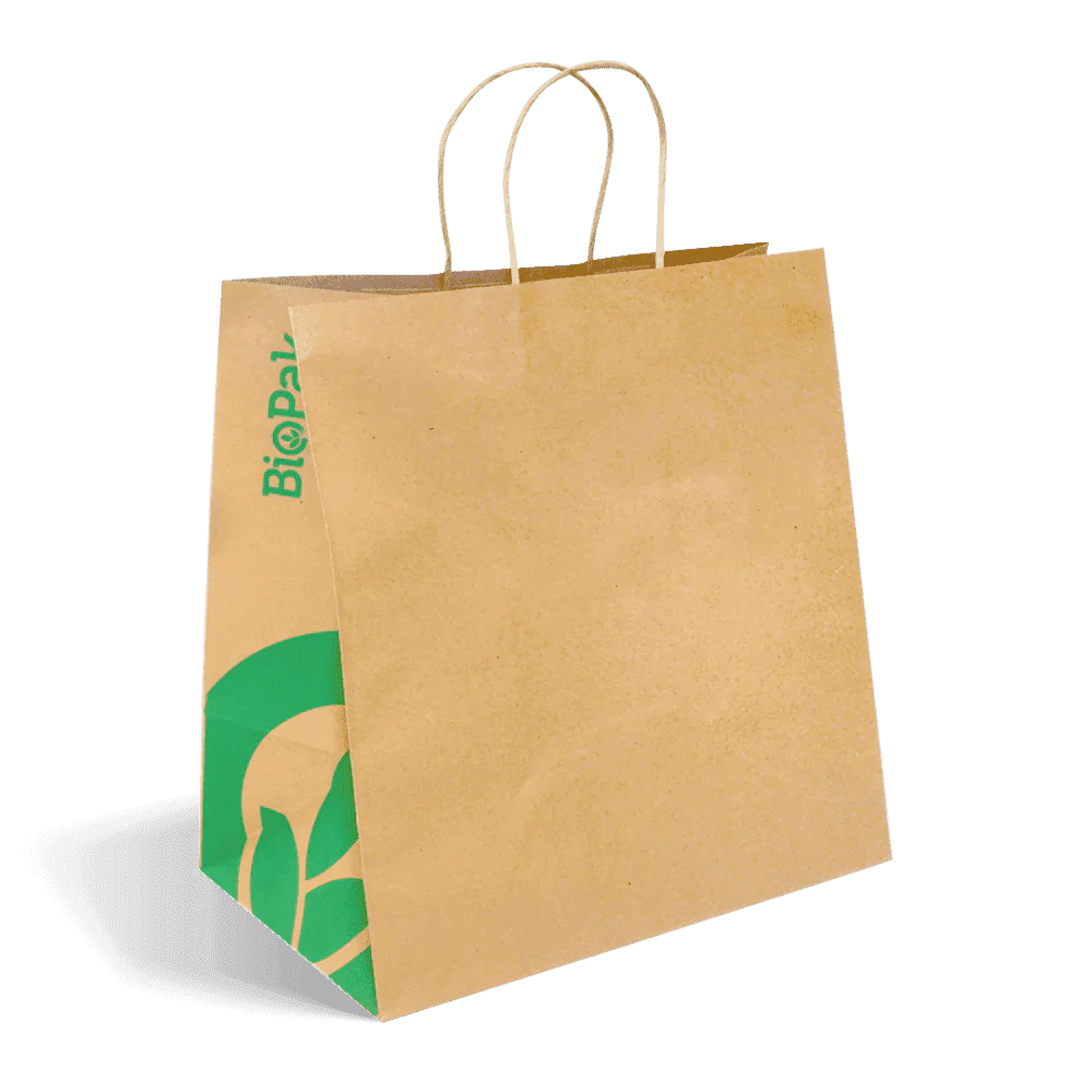 Jumbo twist handle paper bags - kraft [150 PER CARTON]