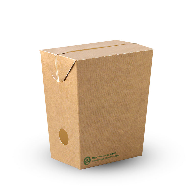 Chip box - unlined enclosed box small - kraft [800 PER CARTON]