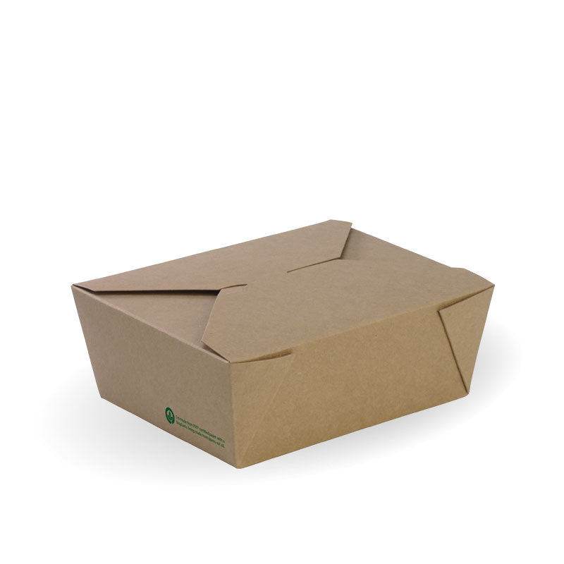 Medium lunch box - 152 x 120 x 64mm - printed kraft-look [200 PER CARTON]