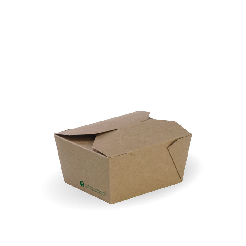 Small lunch box - 110 x 90 x 64mm - printed kraft-look [200 PER CARTON]