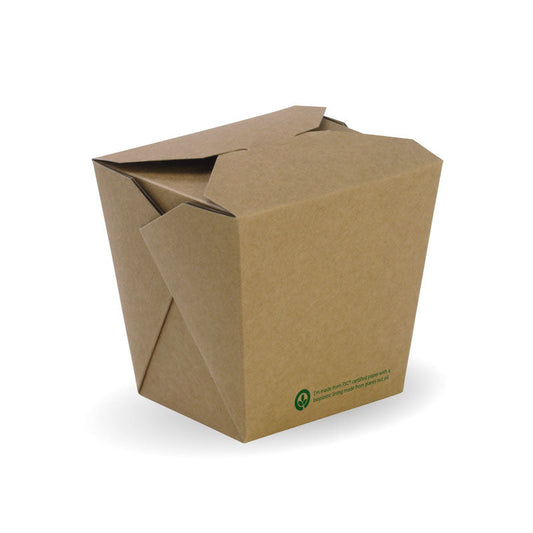 960ml (32oz) noodle box - printed kraft-look