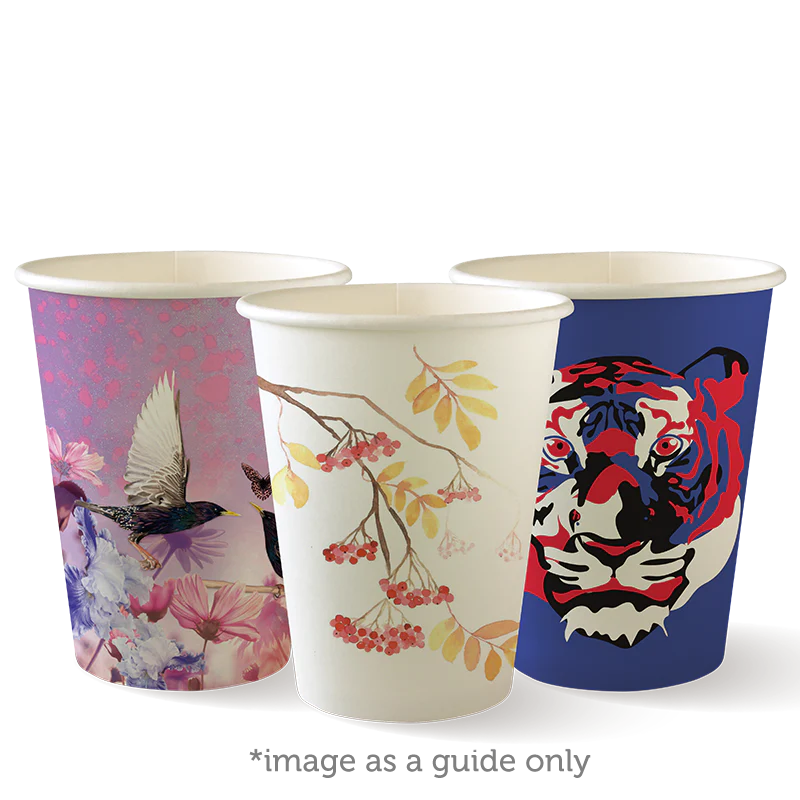 390ml (12oz) cup D/W (fits large lids) - art series [1000 PER CARTON]