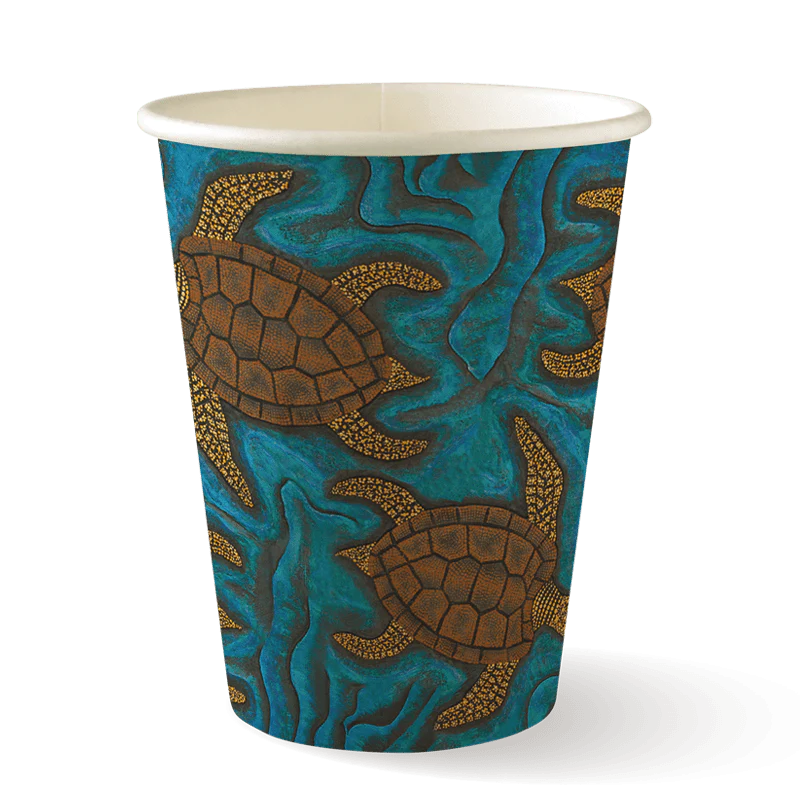 390ml (12oz) cup D/W (fits large lids) - indigenous series [1000 PER CARTON]