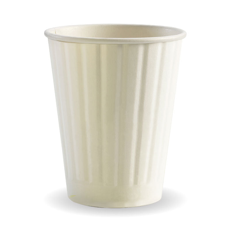390ml (12oz) cup D/W (fits large lids) - white [1000 PER CARTON]