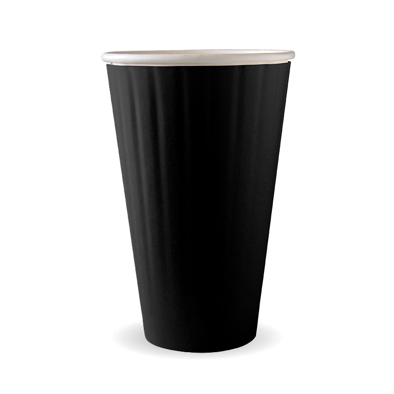 510ml (16oz) cup D/W (fits large lids) - black [600 PER CARTON]