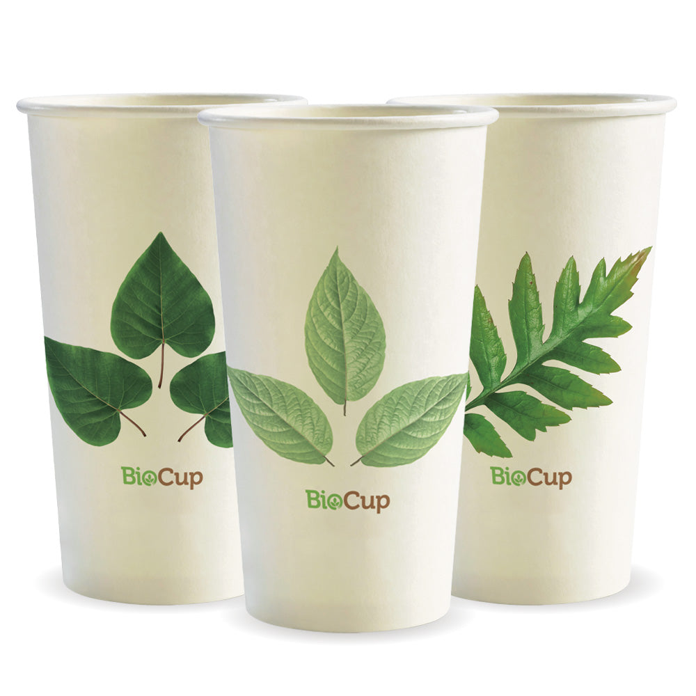 595ml (20oz) cup (fits large lids) - leaf [500 PER CARTON]