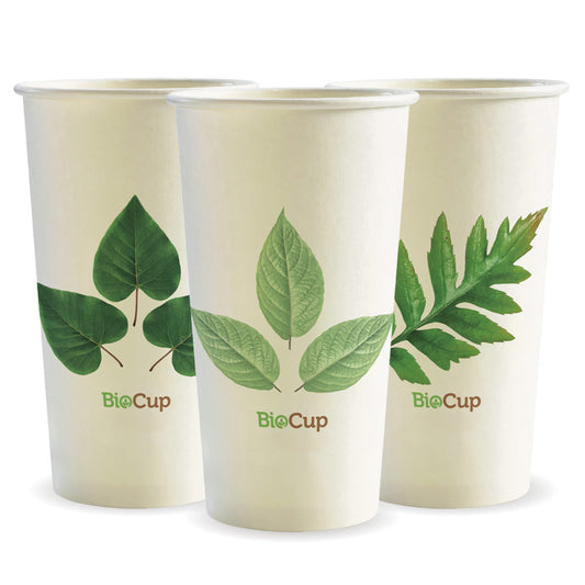 595ml (20oz) cup (fits large lids) - leaf [500 PER CARTON]