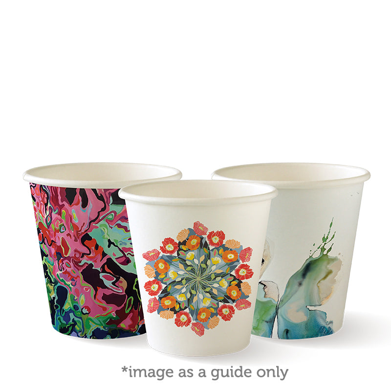 230ml (6oz) cup (fits small lids) - art series [1000 PER CARTON]