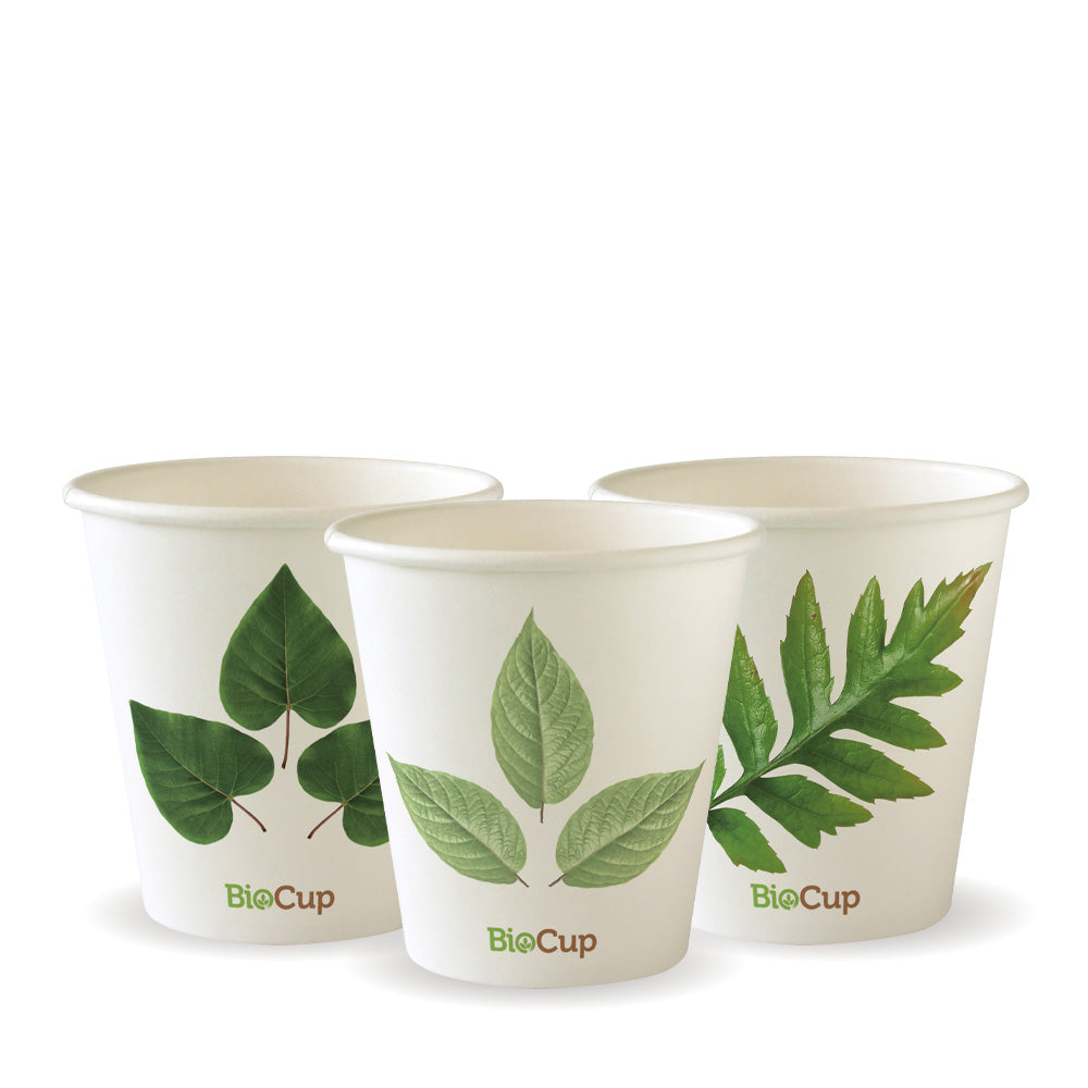 230ml (6oz) cup (fits small lids) - leaf [1000 PER CARTON]