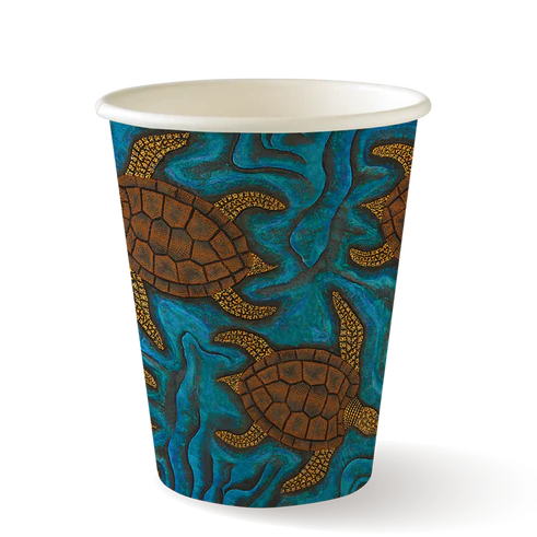 CCAB 8oz BioCup - single wall - 1,000/Carton - indigenous series [1000 PER CARTON]