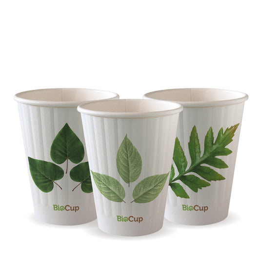 255ml (8oz) cup D/W (fits small lids) - leaf [1000 PER CARTON]