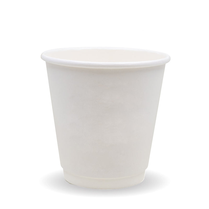 280ml (8oz) (80mm) double wall PHA cup - white [500 PER CARTON]