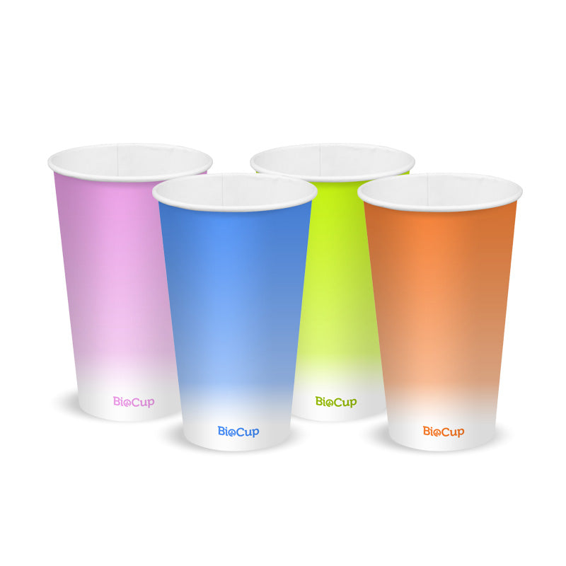 500ml / 16oz (90mm) cold paper cup - coloured