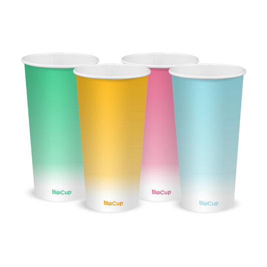 600ml / 20oz (90mm) cold paper cup - coloured