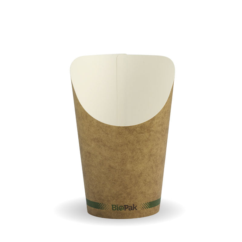 Small chip cup - printed kraft-look [1000 PER CARTON]