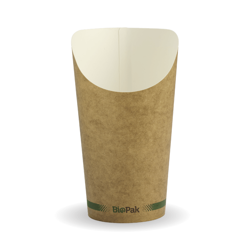 Medium chip cup - printed kraft-look [1000 PER CARTON]