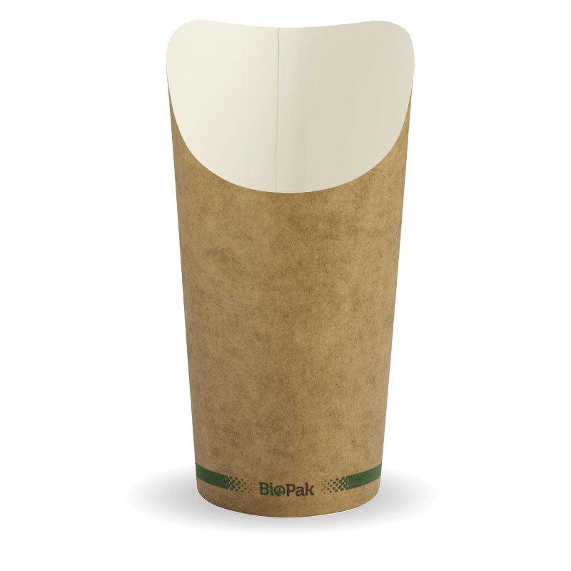 Large chip cup - printed kraft-look [500 PER CARTON]