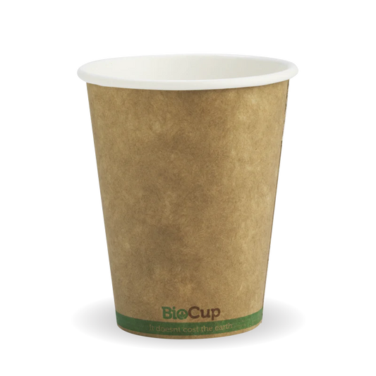280ml (8oz) cup (fits small lids) - kraft green stripe