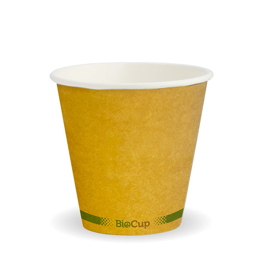280ml (8oz) (90mm) cup (fits large lids) - printed kraft-look green stripe [1000 PER CARTON]