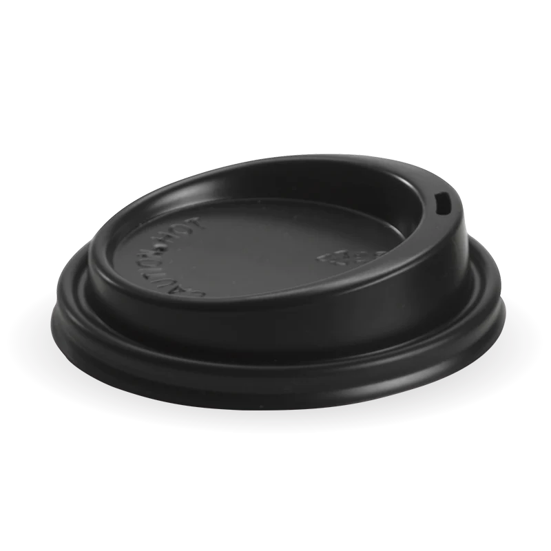 90mm PS large lid - fits all 90mm cups - black [1000 PER CARTON]