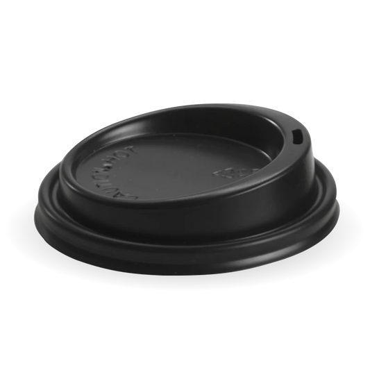 90mm PS large lid - fits all 90mm cups - black