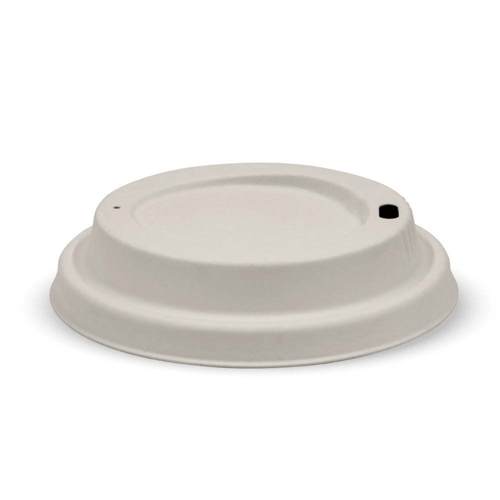 90mm pulp coffee lid - natural [1000 PER CARTON]