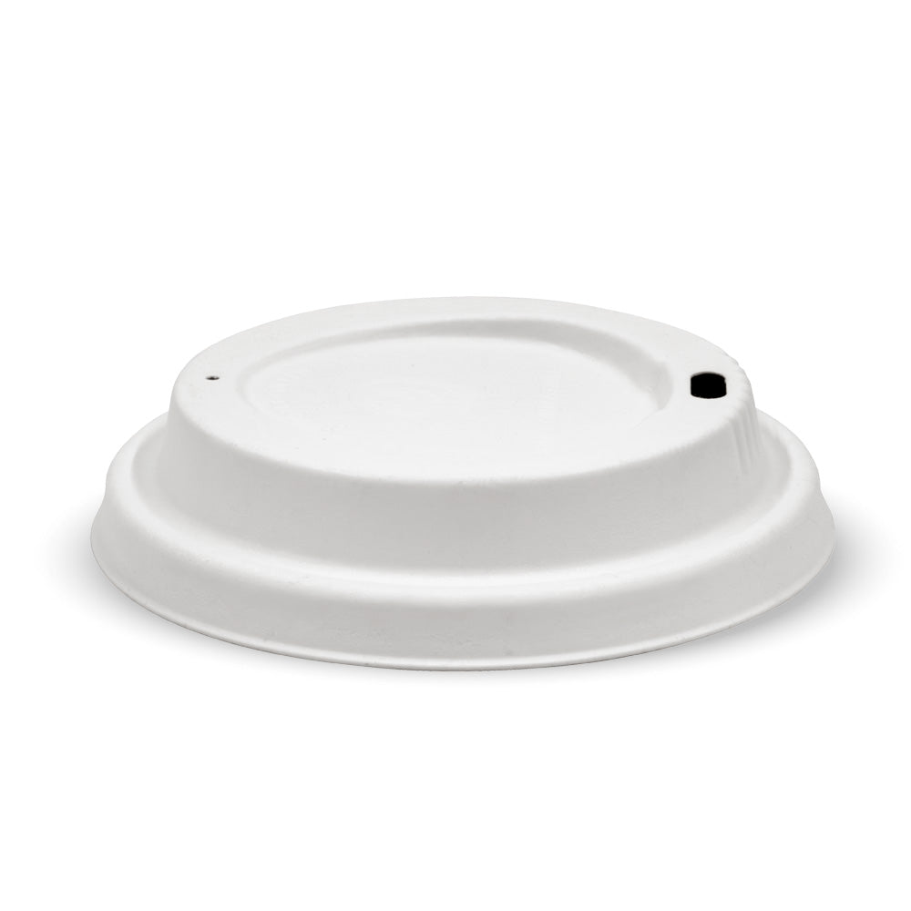 90mm pulp coffee lid - white [1000 PER CARTON]