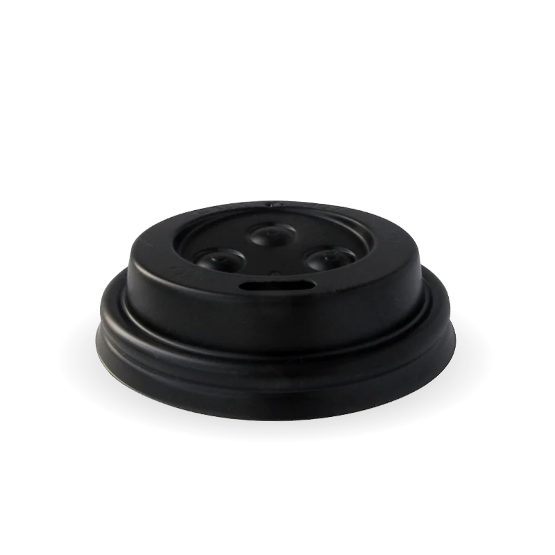 63mm PS sipper lid - fits 63mm cups - black [1000 PER CARTON]