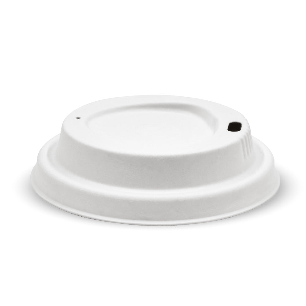 80mm pulp coffee lid - white [1000 PER CARTON]