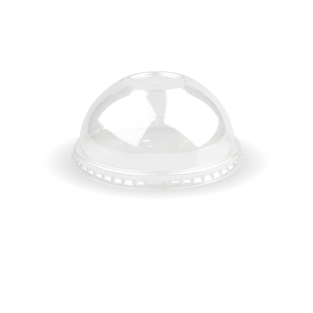 90mm PET dome lid - straw slot - clear [1000 PER CARTON]