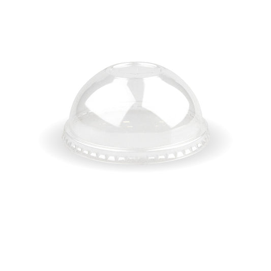 90mm PET dome lid - straw slot - clear [1000 PER CARTON]