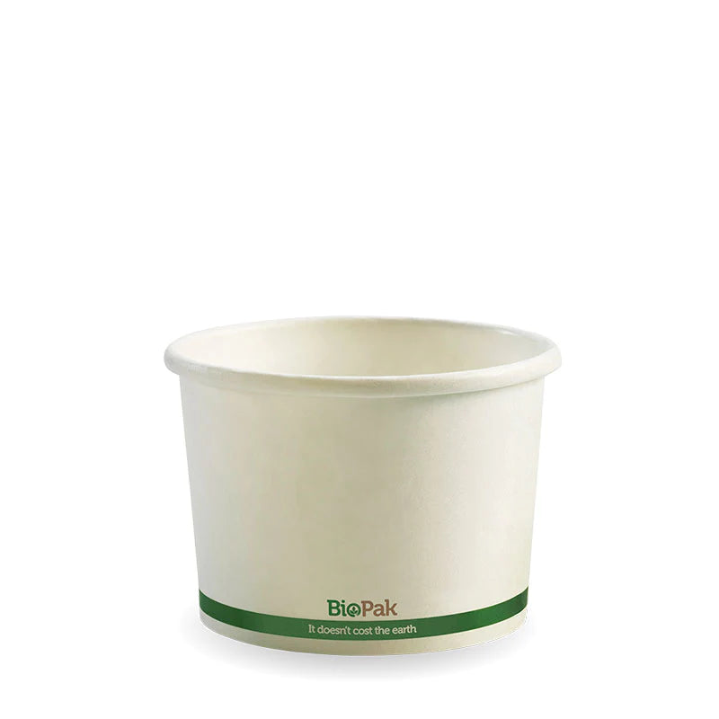 250ml (8oz) bowl FSC Mix - white green stripe [1000 PER CARTON]
